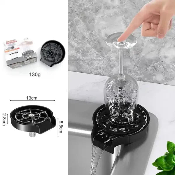 "Glass Washer – Stainless Steel Cup & Bottle Rinser for Kitchen Sink"