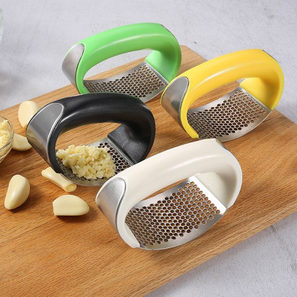 "Garlic Press Rocker – Stainless Steel Mincer & Crusher"