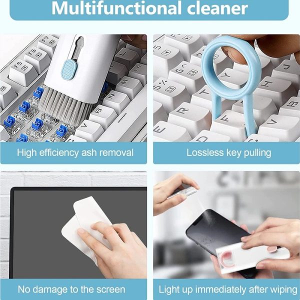 "7-in-1 Scalable Keyboard & Earphone Cleaning Kit – Multifunctional Cleaner (Random Color)"