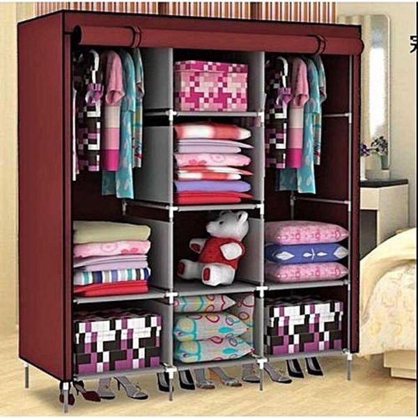 3-Door Foldable Closet Storage Organizer with Shelves