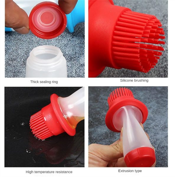 "Silicone Oil Brush Bottle BBQ Kitchen Tool (Random Color)"