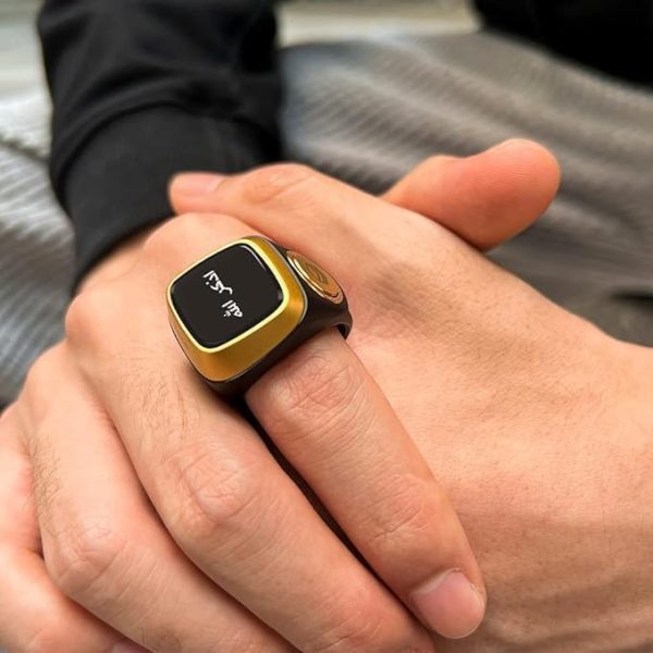 "World's First Smart Digital Zikr Ring with OLED Screen & Tally Counter for Muslims"