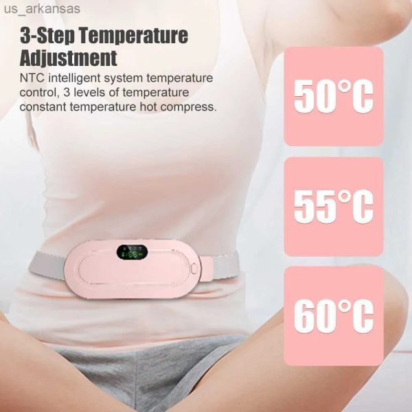 "Digital Period Pad – Heating & Vibrating for Cramps Relief, 3 Heat Levels & 4 Modes"