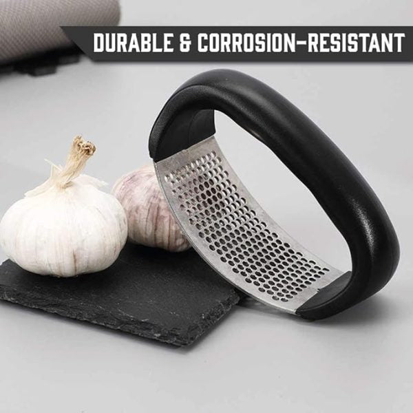 "Garlic Press Rocker – Stainless Steel Mincer & Crusher"