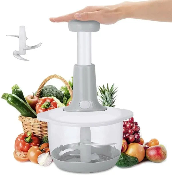 "Manual Hand Push Chopper – Multi-functional Grinder & Grater, 1500ml"