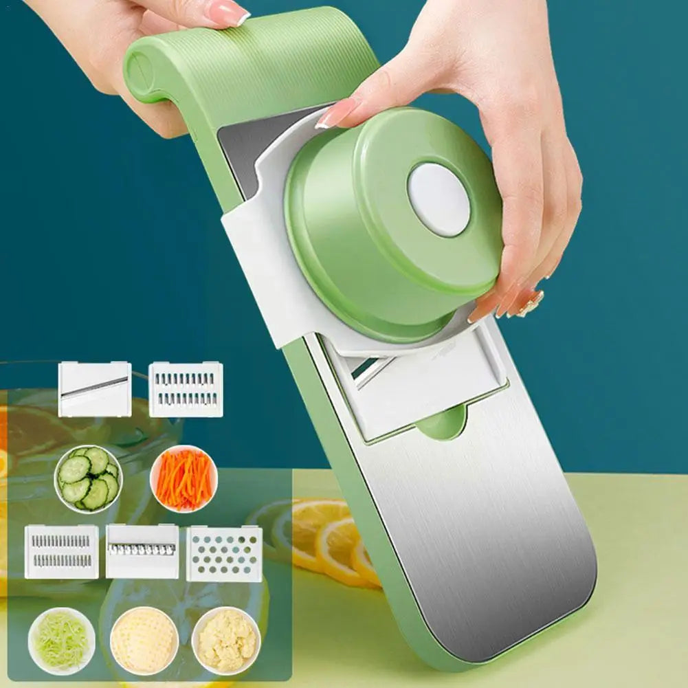 "Multifunctional Vegetable Cutter & Grater – Slicer, Shredder, Peeler"