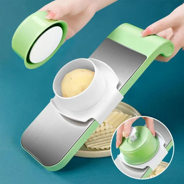 "Multifunctional Vegetable Cutter & Grater – Slicer, Shredder, Peeler"