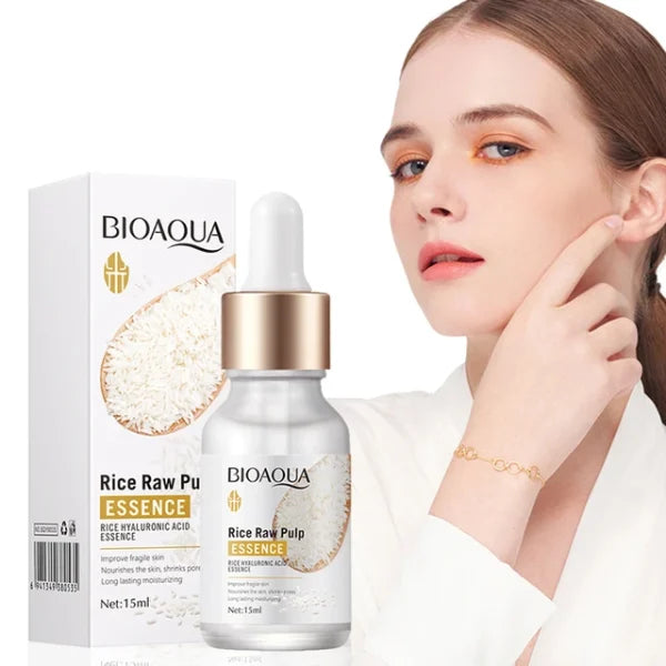 "Bioaqua Rice Face Serum – Hydrating & Anti-Aging Essence"