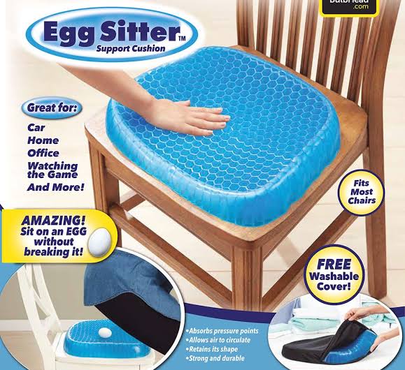 "Non-Slip Egg Sitter Gel Seat Cushion – Breathable Honeycomb Pad for Car & Office Chair"