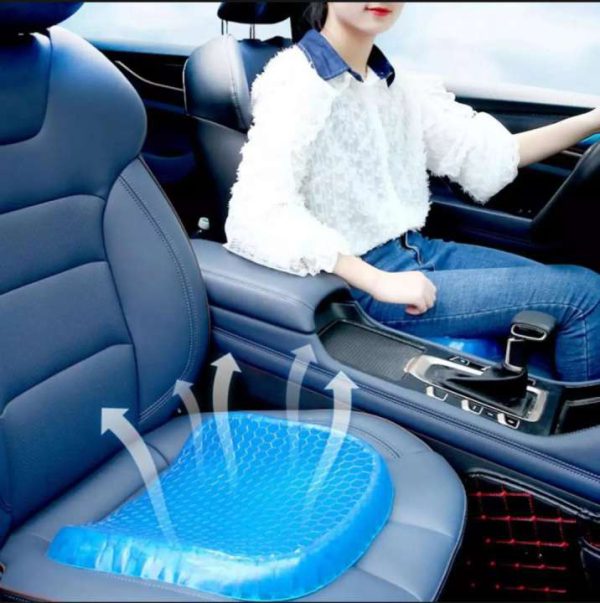 "Non-Slip Egg Sitter Gel Seat Cushion – Breathable Honeycomb Pad for Car & Office Chair"