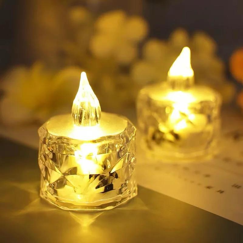 "Pack of 12 Warm White Flameless LED Tea Light Candles"