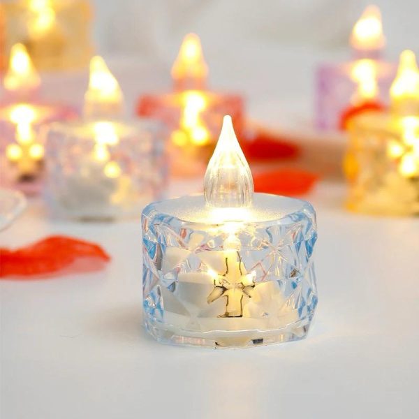 "Pack of 12 Warm White Flameless LED Tea Light Candles"