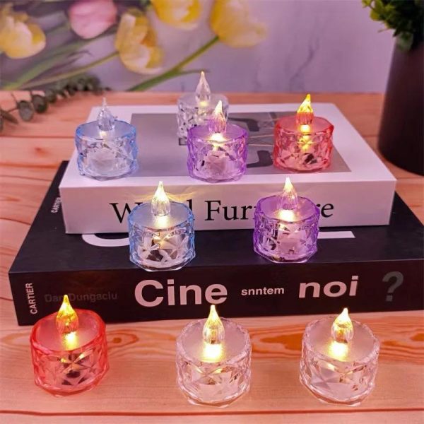 "Pack of 12 Warm White Flameless LED Tea Light Candles"