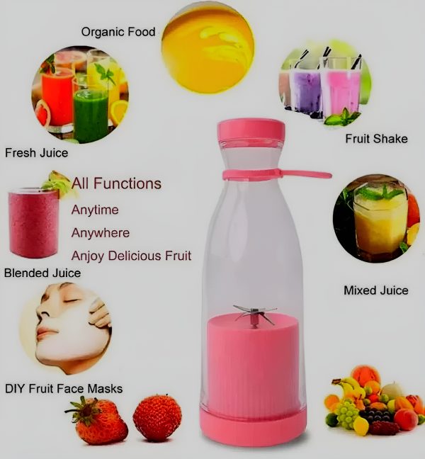 Mini Portable Electric Blender 380ml (Random Color)