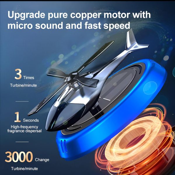 "Solar Powered Rotating Helicopter Car Aromatherapy Diffuser (Random Color)"