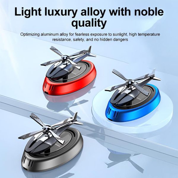 "Solar Powered Rotating Helicopter Car Aromatherapy Diffuser (Random Color)"