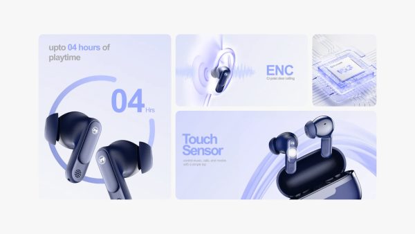 "Maxon B-302 Tune Jet ENC Earbuds with Touch Sensor"