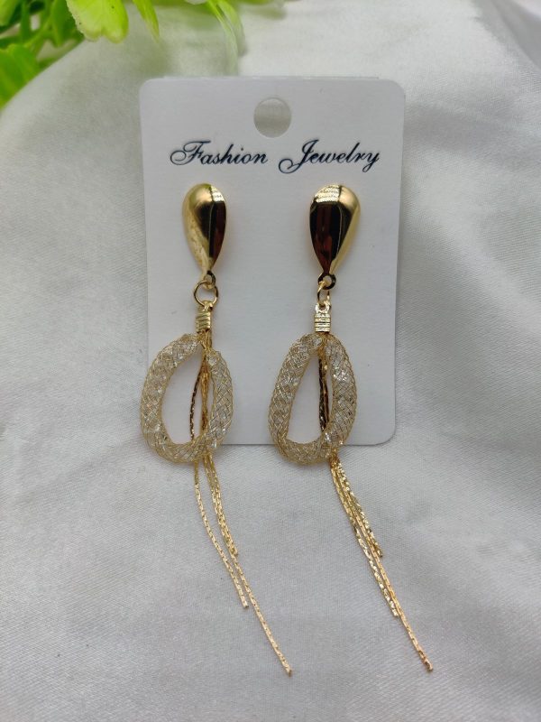 "Elegant Mesh Teardrop Dangling Earrings – For Girls & Women"