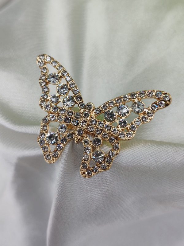 "Dazzling Butterfly Crystal Adjustable Ring"