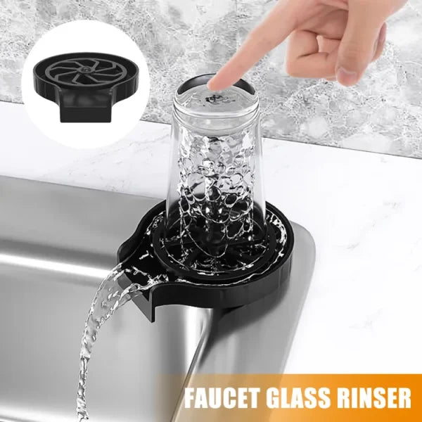 "Glass Washer – Stainless Steel Cup & Bottle Rinser for Kitchen Sink"