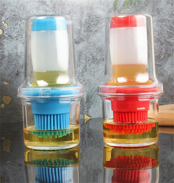 "Silicone Oil Brush Bottle BBQ Kitchen Tool (Random Color)"