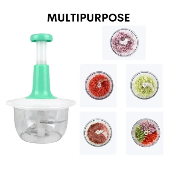 "Manual Hand Push Chopper – Multi-functional Grinder & Grater, 1500ml"