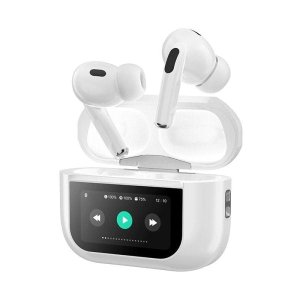 "A9 Pro Touch Screen ANC Wireless Earbuds (Random Color)"