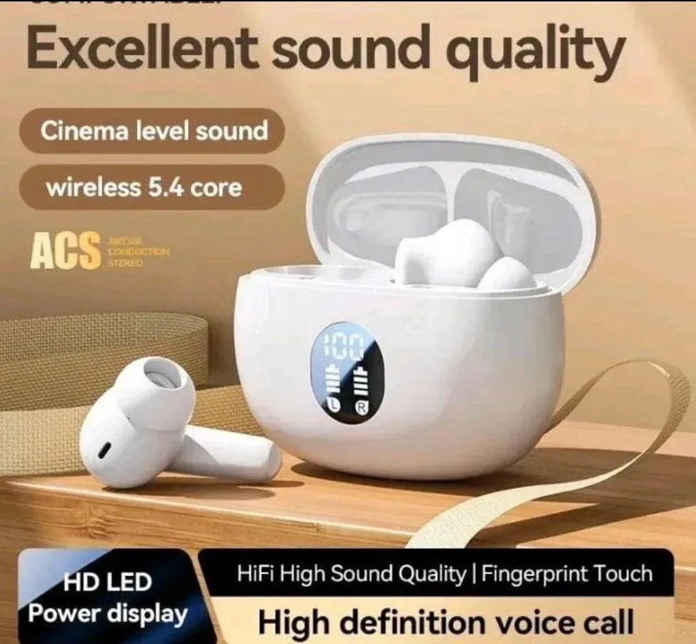 TWS Wireless Earbuds with Digital LED Display – Smart Touch Control, Deep Bass & HD Calls