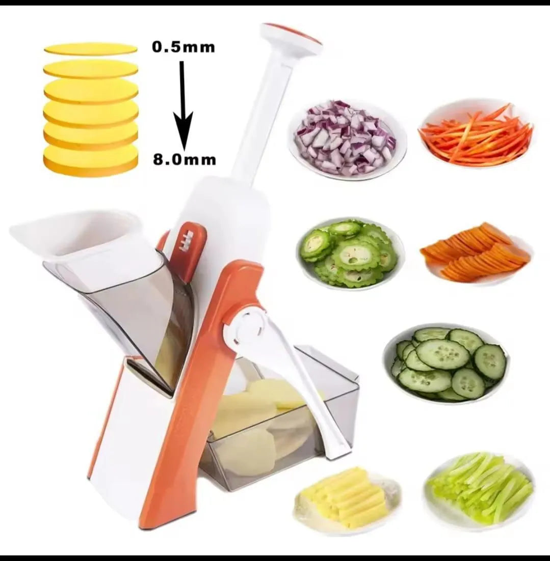 Adjustable Mandoline Vegetable Slicer for Home Kitchen Use – ABS Plastic, 40mm Multi-Function Food Cutter