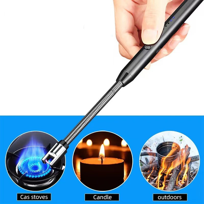 USB Rechargeable Electric Arc Lighter – Flexible Neck Windproof Plasma Lighter
