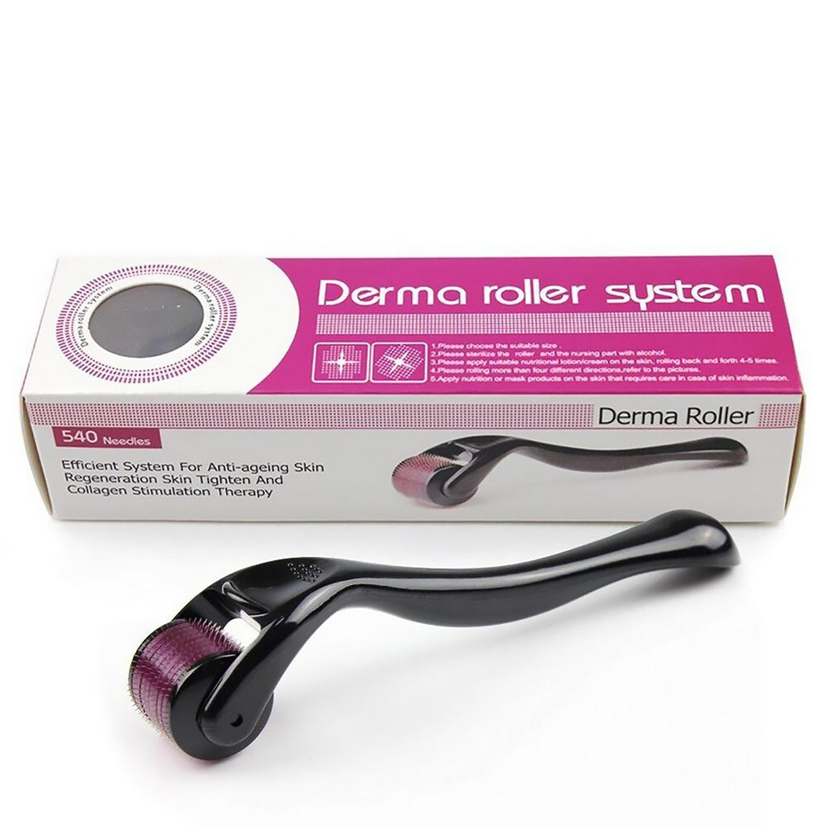 540 Needles Derma Roller for Hair Growth & Skin Care – Scalp & Face Microneedling Roller